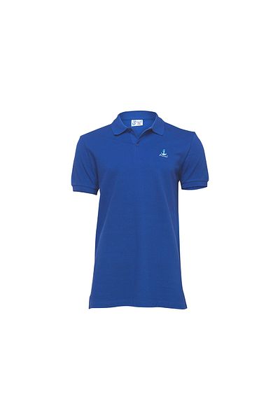 ANEMOSS Blue Sailboat Men's Polo Collar T-shirt, L