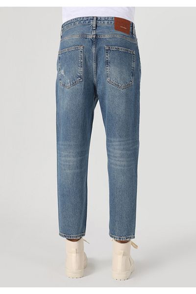 Colin's Pantaloni de jeans indigo pentru bărbați, cu picioare scurte, cu o formă relaxată