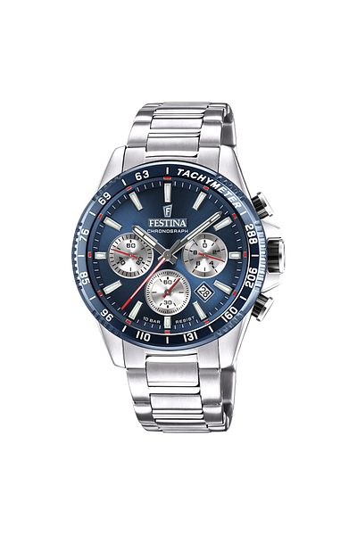 FESTİNA Festina Timeless Chrono Herren Uhr Silber F20560-2