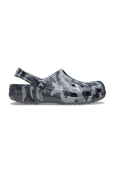 Crocs شبشب كلاسيكي بطبعة مموهة للجنسين -206454 شريحة رمادية/متعددة