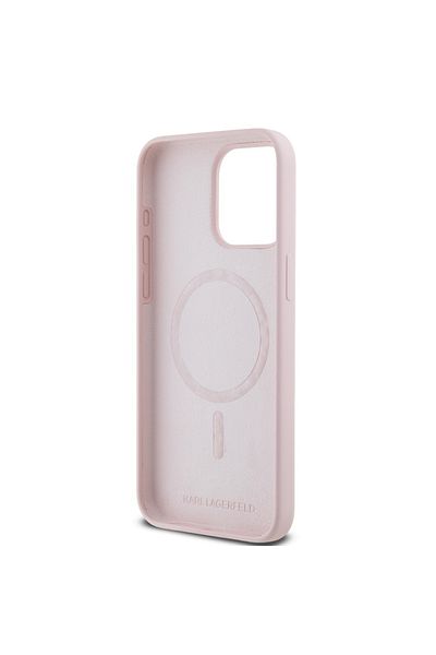 Karl Lagerfeld Carcasă pentru iPhone 15 Pro Max, silicon MagSafe, Karl Lagerfeld - roz