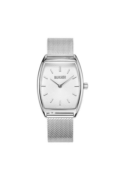 Burker Damenuhr Grace Silber Weiß Mesh