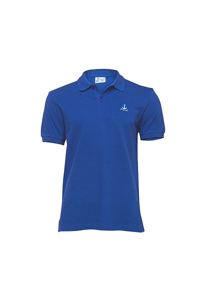 ANEMOSS Blue Sailboat Men's Polo Collar T-shirt, Xl