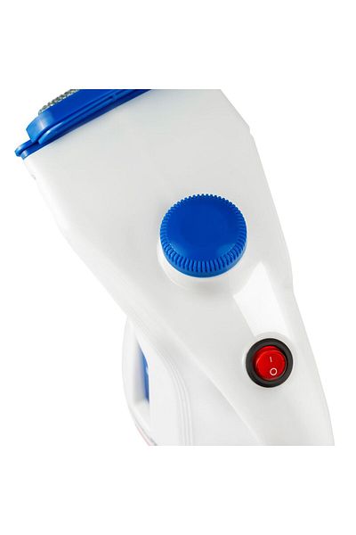 Hausberg Aparat De Calcat Vertical Cu Abur Hb-7886bl, 1000 W, 200 Ml, 2 Accesorii, Alb-bleu