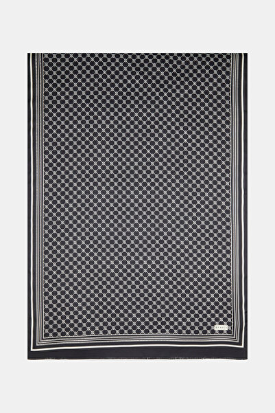 Vakko SİYAH MONOGRAM TWİLL ŞAL