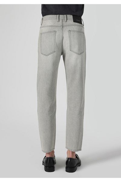 Colin's Loose Straight Fit Mid Waist Straight Leg Men's Gray Jean Trousers