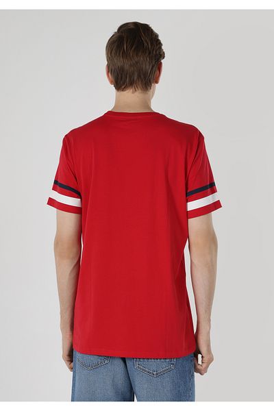Colin's Red Regular Fit Crew Neck Men's Short Sleeve T-Shirt