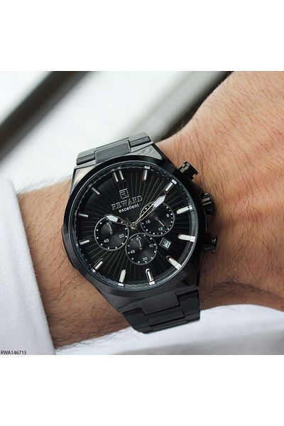 Reward Excellent Rwa146715 Black Stainless Steel Men's Wristwatch