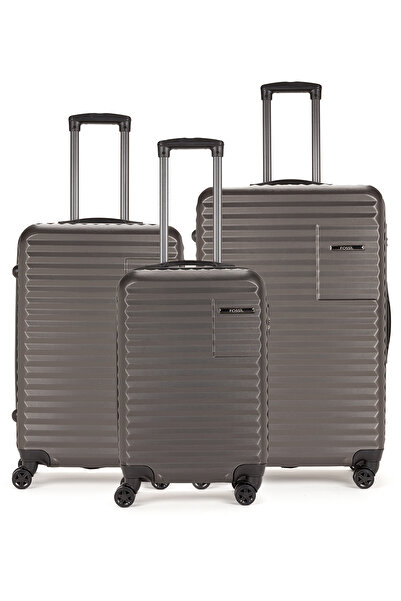 Fossil ABS Unisex Kabin, Orta, Büyük Boy 3'lü Valiz Seti FSL111