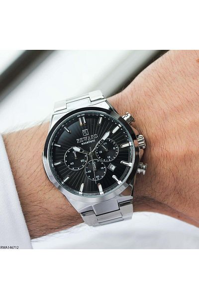 Reward Excellent Rwa146712 Silver Black Stainless Steel Men Wrist Watch