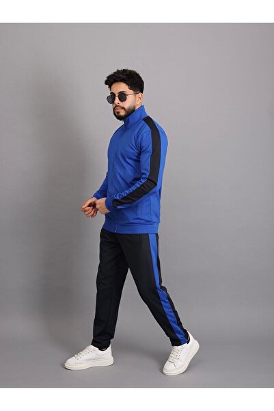 AİRDROP dalgıç kumaş polyester kol şeritli erkek eşofman takım