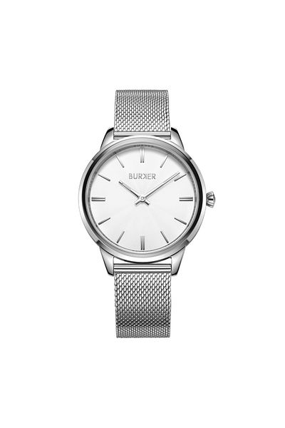 Burker Damenuhr Emily Silber Mesh