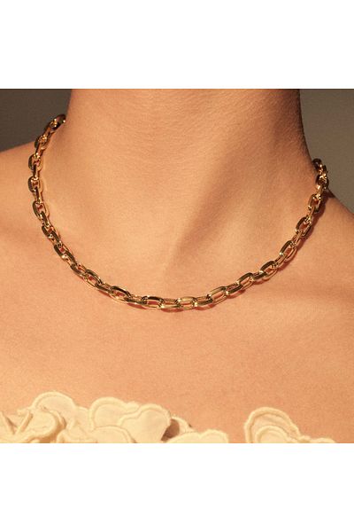 1'ASLAN Parte Di Me Bibbiena Poppi Lucia 925 Sterling Silber Vergoldete Link Kette Pdm34102