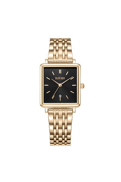 Burker Damenuhr Daisy Gold Schwarz