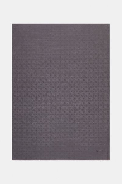 Vakko Gray Cotton/Silk Shal