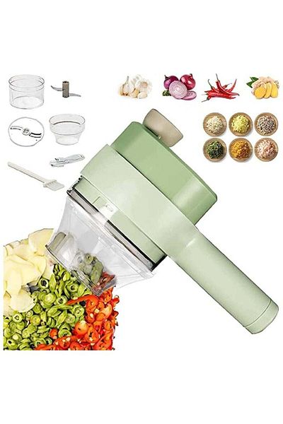 Denx Owii 4-in-1 Handheld Electric Vegetable Cutter Set, Electric Garlic Chopper, Mini Electric Food