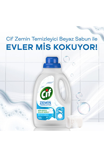 Cif Zemin Temizleyici Beyaz Sabun 1500 ml x3