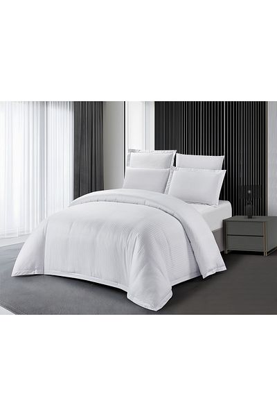 Alhabib bedding Aton Hotel Summer Luxury White Bedspread, 5 Pieces