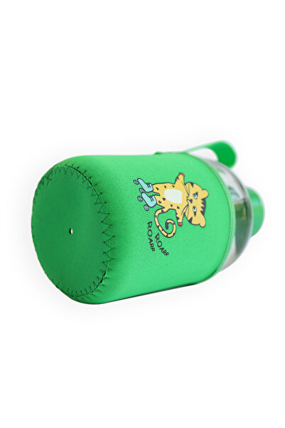 Milk & Moo Milk&Moo Skater Cheetah Kids Glass Water Bottles 20 oz, 600 ml