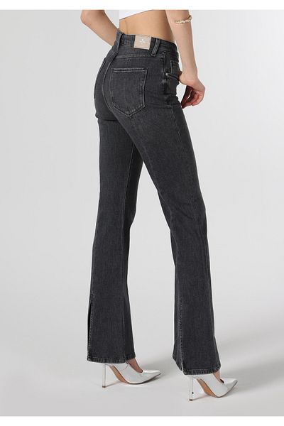 Colin's Pantaloni Jean negri pentru femei cu talie medie Bootcut