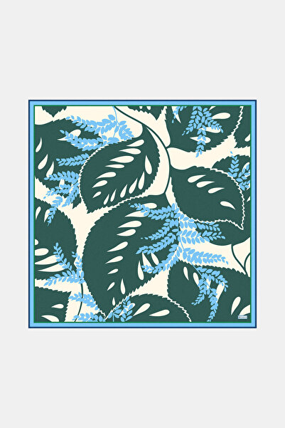 Vakko EKRU ÇİÇEK DESENLİ TWILL EŞARP