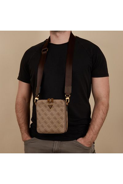 Guess Torino Herren Umhängetasche Beige Hmtolo-p4253-bbo