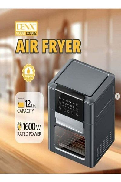 Denx مقلاة هوائية DX2082 باللون الأسود