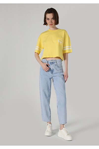 Colin's Tricou galben Regular Fit pentru damă cu decolteu rotund - mânecă scurtă