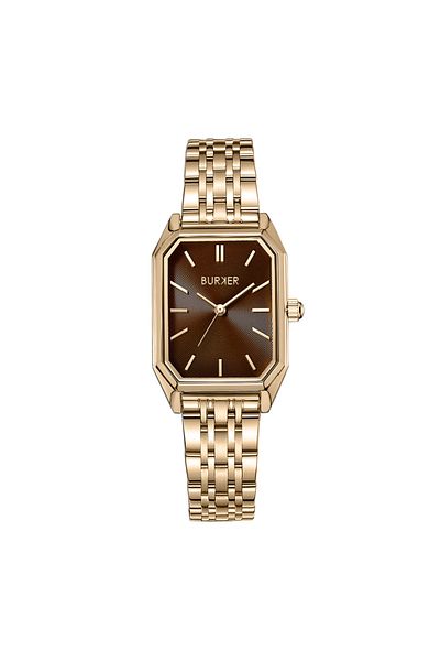 Burker Damenuhr Isabell Gold Braun