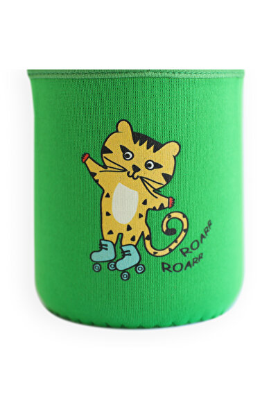 Milk & Moo Milk&Moo Skater Cheetah Kids Glass Water Bottles 20 oz, 600 ml