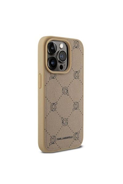 Karl Lagerfeld Case for IPhone 15 Pro Max Leather MagSafe, Karl Lagerfeld - Brown