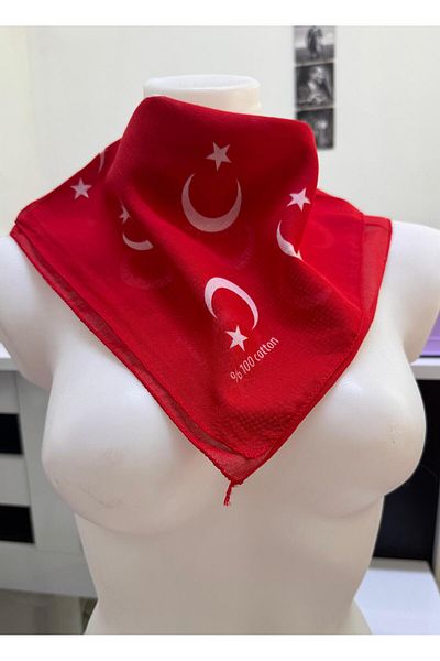 AresTokaAksesuar 100% cotton AYYILDIZ TURKISH FLAG luxury extra soft bandana