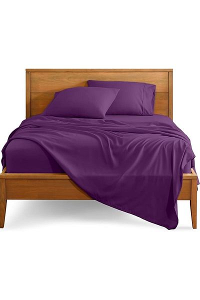 Kotonia Home Bed Sheet, 100% Cotton, Olandina Color, 220x240 Cm, Purple