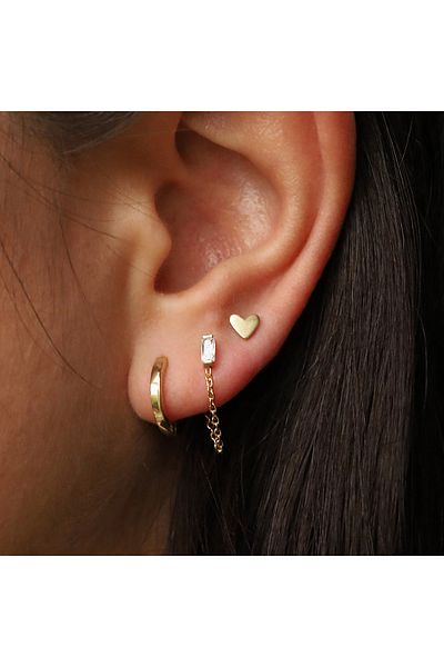 100de100Gübre Karma 925 Sterling Silberen Goldfarbene The Fave Earparty Epv10gp