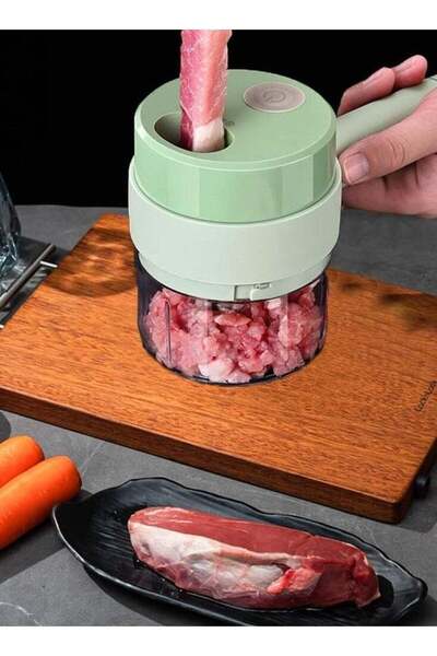 Denx Owii 4-in-1 Handheld Electric Vegetable Cutter Set, Electric Garlic Chopper, Mini Electric Food