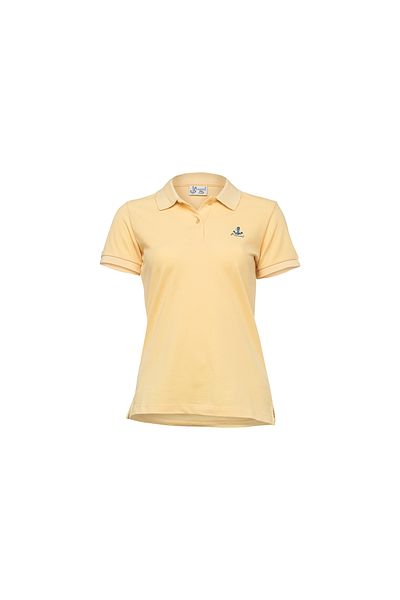 ANEMOSS Crab Pattern Women's Polo Neck T-shirt, Yellow, L