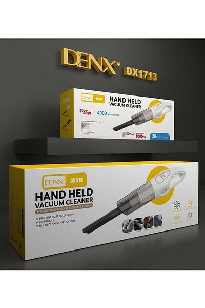 Denx مكنسة كهربائية محمولة مع فلتر HEPA، تصميم لاسلكي خفيف الوزن، وقت تشغيل 30 دقيقة، سهلة التنظيف