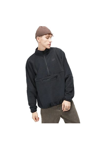 Nike CLUB+ PLR LS HZ TOP mens sweatshirt black