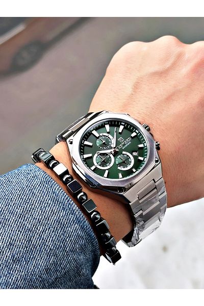 Reward Smoked Color Square Model Functional Men's Wristwatch + Bracelet with Gift