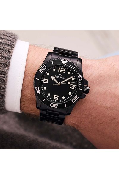 1'ASLAN Mats Meier Ponte Dei Salti Herrenuhr Schwarz MM00523