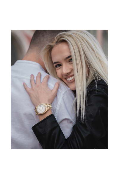 100de100Gübre Jacques du Manoir Inspiration damen Uhr Gold NRO.11