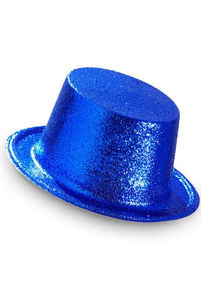 Skygo Dark Blue Color Long Plastic Glitter Party Hat