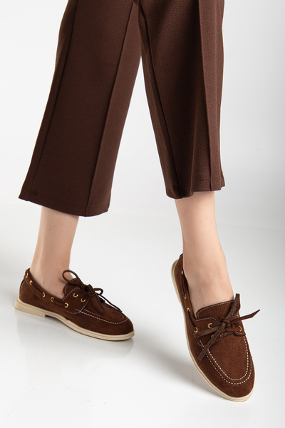 Genetti Kadın Klasik Timberlnd Muadil Model Loafer Ayakkabı Gen2283