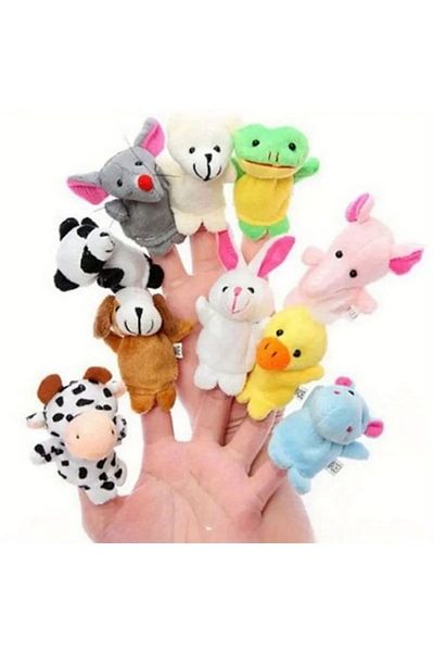 Nilemce 10 Mini Plush Animal Hand Puppet Set