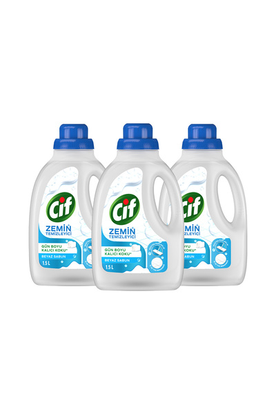 Cif Zemin Temizleyici Beyaz Sabun 1500 ml x3