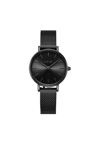 Burker Damenuhr Ruby Petite Schwarz Mesh