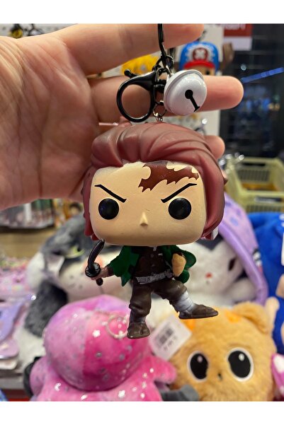 İnci Demon Slayer Koca Kafa Anime Anahtarlık Figür Tanjiro Nezuko Zenitsu Ino...