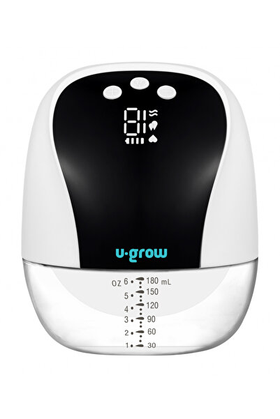U-Grow Φορητό Ηλεκτρικό Θήλαστρο, 180ml, Οθόνη LED, Μνήμη, 10 Επίπεδα Αναρρόφ...