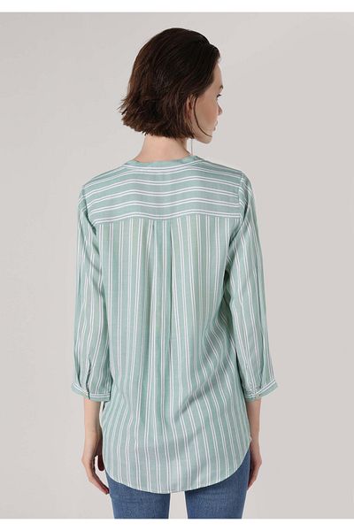Colin's Striped Regular Fit Women's Long Sleeve Blouse - With Pockets