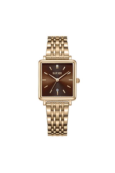 Burker Damenuhr Daisy Gold Braun